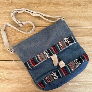 Stylish Blue Patterned Women's Bohemian Aztec Pattern Bag